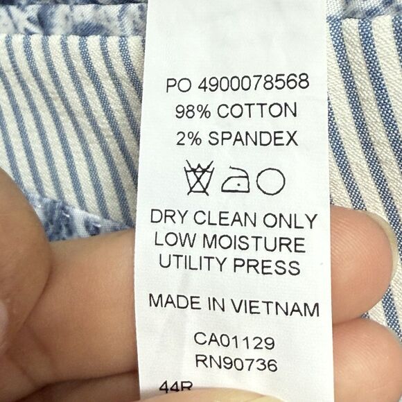 Lauren Ralph Lauren Men’s Blue White Seersucker Cotton Blazer sports coats 44 R - Picture 8 of 16